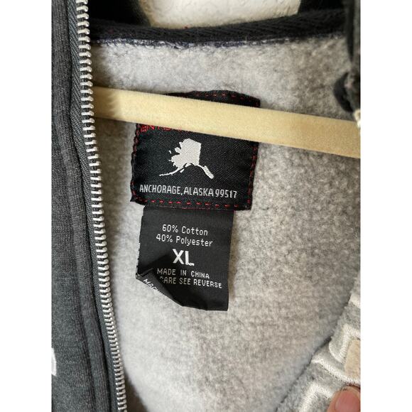 Alaska Gray Zip Up Jacket Unisex size xlarge Patch Jacket Soft and Comfy Travel - Picture 4 of 5